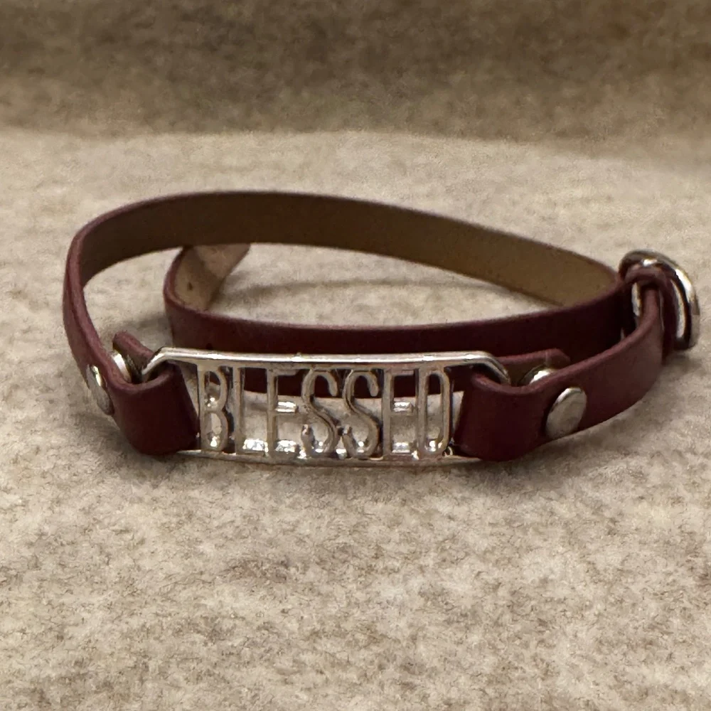 Origami Owl | “Blessed” Maroon Women's Wrap Bracelet